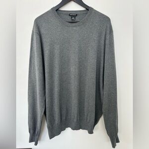 Club Monaco Cotton Cashmere Sweater Men’s XL Gray Lightweight Crewneck